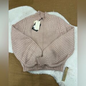 Doen X Reformation LE Lulu Sweater in Rose Pink - US Small